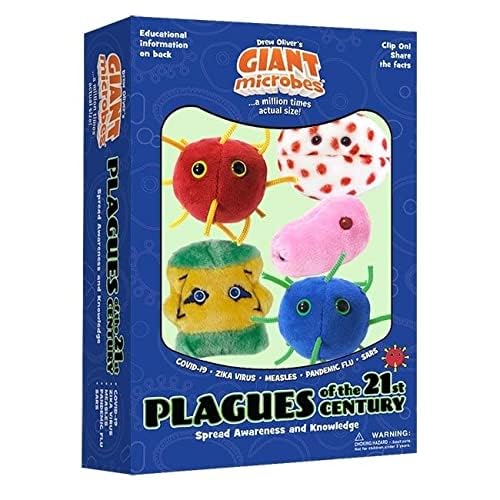 GIANTmicrobes Plagues of The 21st Century Themed Gift Box, covid Plush, covid Plush Toy, covid Gag Gifts, covid Gifts, covid Stu