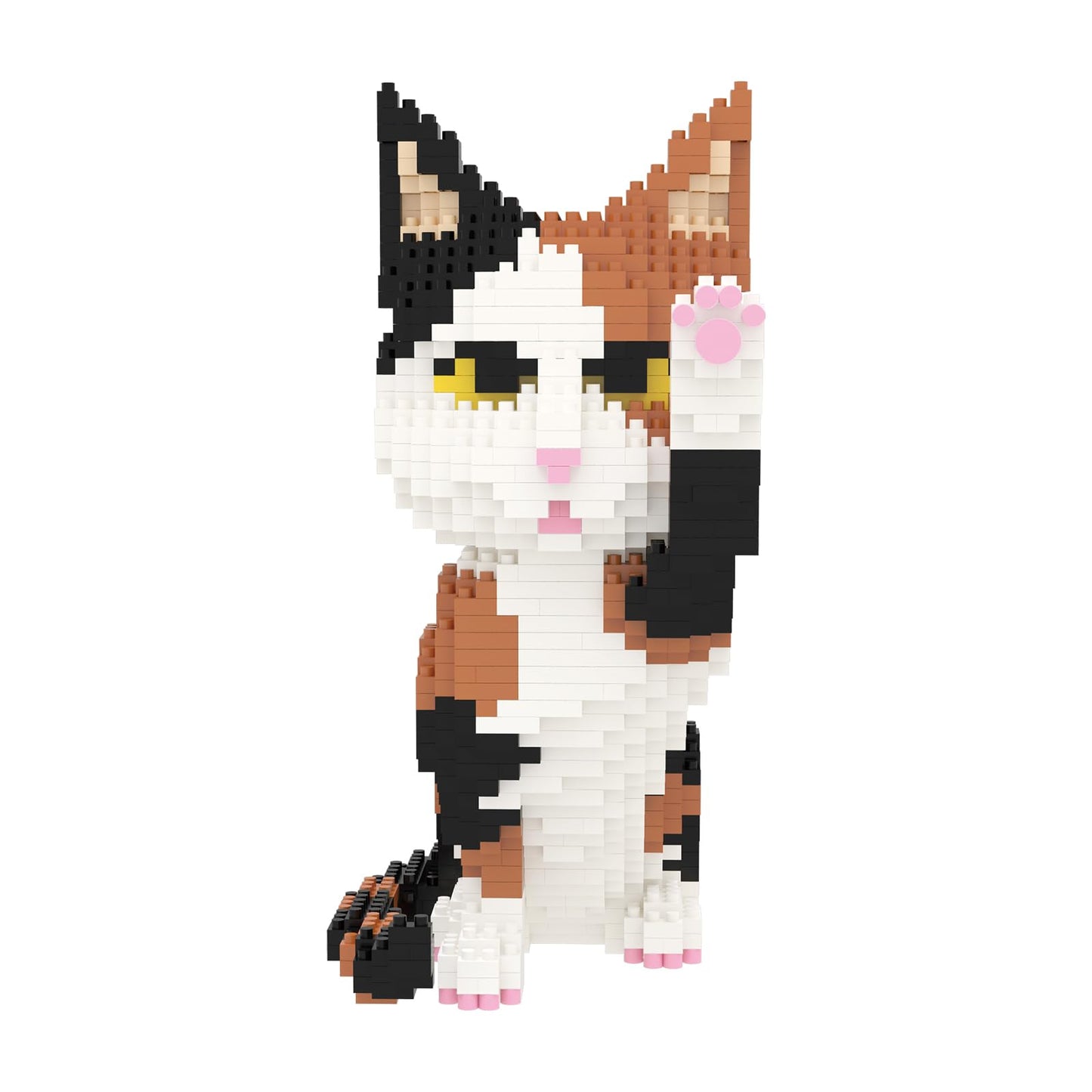 Larcele Cat Micro Building Blocks Animal Set, Diy Mini 3D Building Toy Bricks Kit,1137 Pieces Kljm-05 (Red Tabby)
