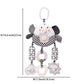 D-KINGCHY Baby Plush Hanging Rattle Toy, Elephant, Black and White, Teether for 0-3 Years Old, Soft pp Cotton, Medium Size