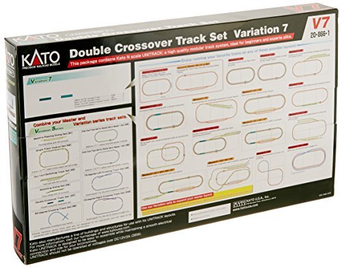 Kato USA Model Train Products V7 UNITRACK Double Crossover Track Set