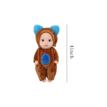 Onest 6 Sets 4 Inch Dolls Cute Girl Dolls Include 6 Pieces Girl Mini Dolls, 6 Sets Handmade Doll Clothes