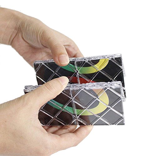 Goodplay Mozhi Lingao 8 Panels 3 Rings Magic Folding Puzzle Cube Twisty Black