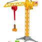 Brio 33835 Construction Crane With Lights | Premium Wooden Toy Train Set | Ideal For Kids Age 3 And Up | Built With Sustainable Materials | Yellow