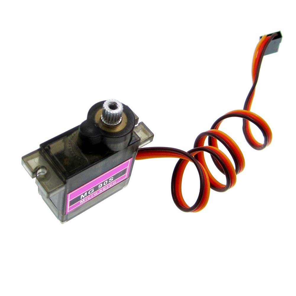 Treedix 3 pcs MG90S 9g Servo Motor Micro Metal Gear Compatible with Robot Boat Car Plane RC Helicopter