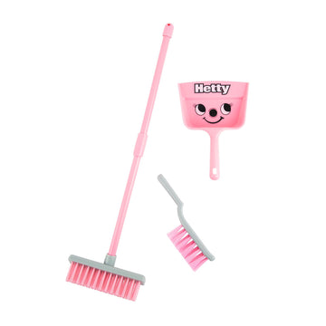 Casdon Hetty Brush Set | Colourful Cleaning Toys For Kids 3+ | Encourages Learning & Role Play | Broom, Brush, Dustpan Included!