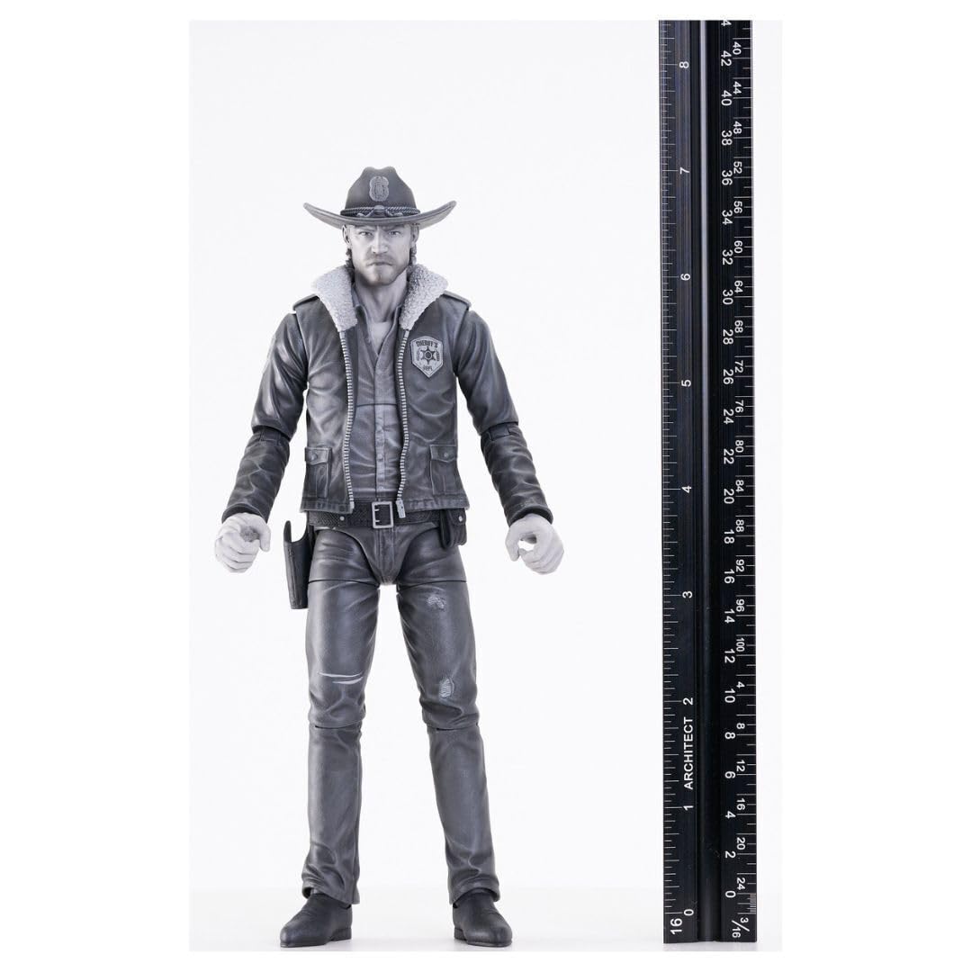 Diamond Select Toys The Walking Dead Comic Series 1 7-Inch Rick Grimes Action Figure with 16 Points of Articulation (Black and White)