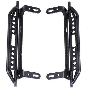 HobbyPark Metal Side Pedal Step Running Boards Foot-Plate for Traxxas TRX4 Trx-4 1/10 RC Crawler Body Shell Accessories (Black)