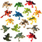 Mukum 16Pcs Plastic Frogs Toy For Kids Easter Party Favors Mini Red Frogs Toys Fun Tropical Forest Character Toys For Boy Girl