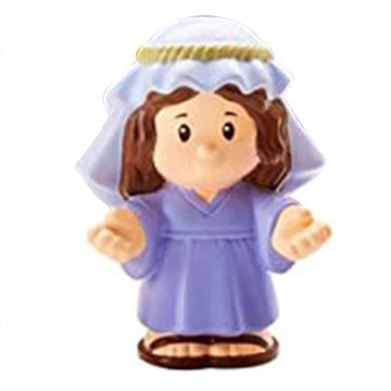 F-Price Replacement Figure For Fisher-Price Little People Nativity Set - Dpx53 ~ Replacement Figure Of Mary Dressed In Blue, Blu