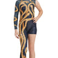 Rwsefk Girls Reputation Gold Snake One-Legged Leotard Concert Costume Halloween Birthday Party Dress Up130