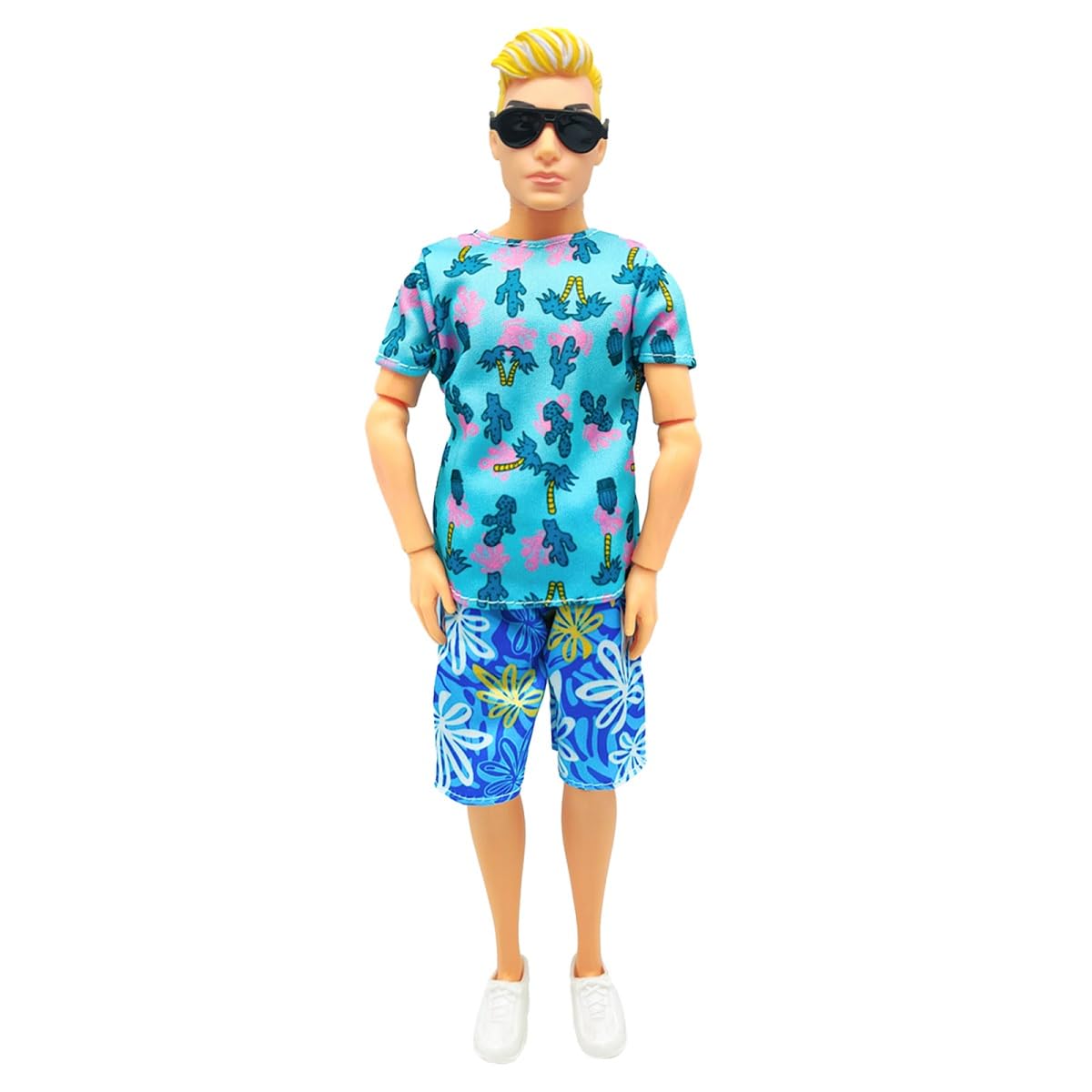 Flfuatt Stylish Fashions Girls Doll Toys, The Ultimate Fashionista Doll For Trendy Kids, 11.5 Inch Fashion Doll (Blue Short Slee