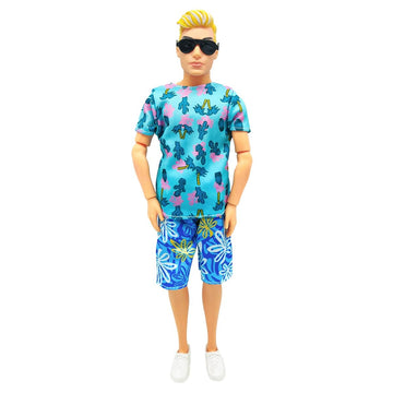 Flfuatt Stylish Fashions Girls Doll Toys, The Ultimate Fashionista Doll For Trendy Kids, 11.5 Inch Fashion Doll (Blue Short Slee