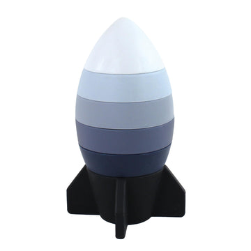 Hudson Baby Silicone Stacking Toy  Rocket  One Size