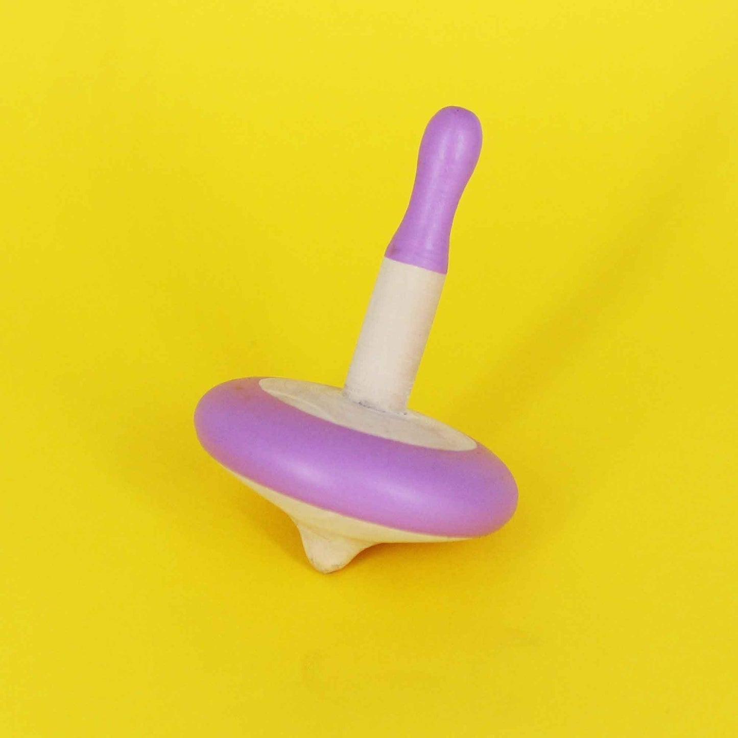 Shumee Organic Handmade Spinning Top 1 Pc/Set (Lilac)|6 Cm| 100% Child Safe| Gyroscopes Toy| Fidget Spinner| Educational Toys|Montessori,Kindergarten Toys| Gift Toys For Kids/Toddlers