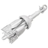vidaXL Durable Malleable Iron Folding Anchor for Small Boats - - Grapnel Anchor with 4-Claw Design for Enhanced Grip - Compact &