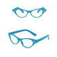 Inbakjade Girls Poodle Skirt 50S Costume Accessories Glasses, Scarf, Headband For Kids Halloween Costume(Blue,4-6T)