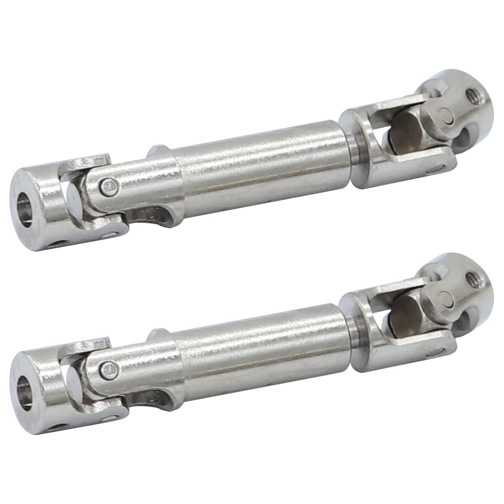 2PCS Metal Drive Shaft Front Rear Center Shaft for FMS FCX24 1/24 RC Crawler Car Upgrade Parts