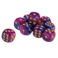 Yiotfandoll 10PCS Polyhedral Dice D6 Dice 16mm Acrylic Dice Game Dice for RPG MTG DND Dice Table Games (Purple Blue)