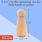 Wood Peg Dolls Large 3-1/2 inch, Mom/Angel Shape Peg People, Pack of 250 Unfinished Jumbo Peg Dolls to Paint