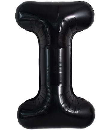 Toniful 40 Inch Large Black I Letter Balloons Jumbo Helium Balloons,Foil Mylar Big Alphabet Balloons For Birthday Party Annivers