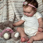 Icradle 20Inch50Cm Reborn Baby Dolls Silicone Vinyl Full Body Realistic Newborn Toddler Doll With Brown Hair Anatomically Correct Washable Toy For Age3+