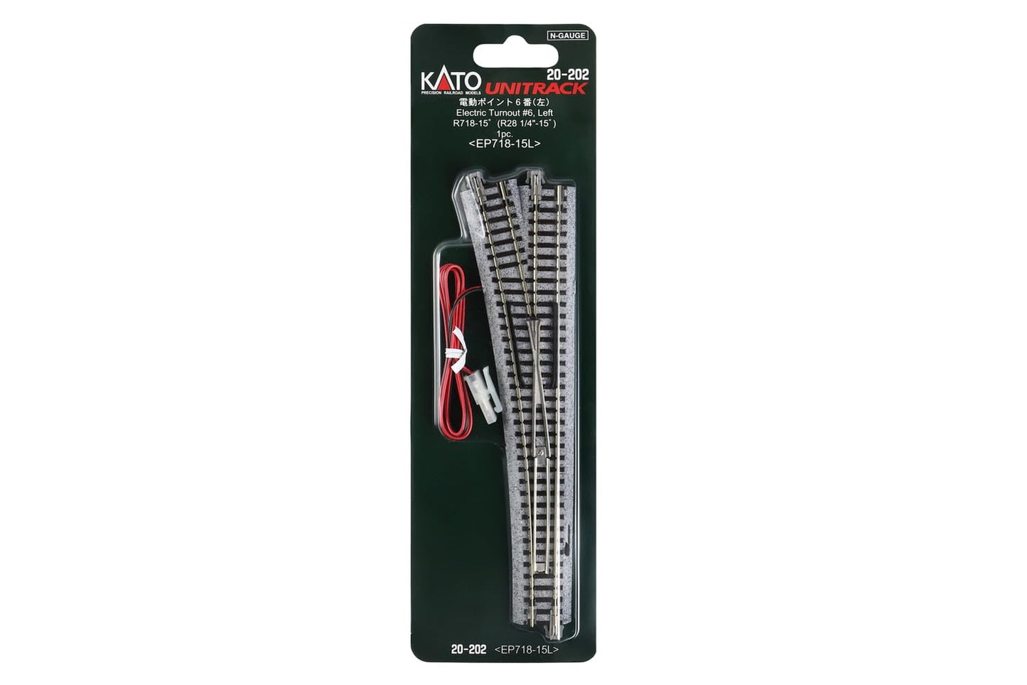 KATO N Gauge Electric Point No. 6 Left 20-202 Model Train Supplies