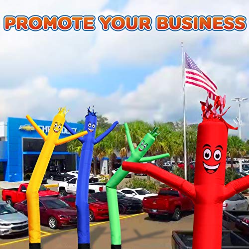 Sky Dancers Inflatable Tube Attachment- 20 Feet Tall Wacky Inflatable Tube Guy (Blower Not Included) - Red