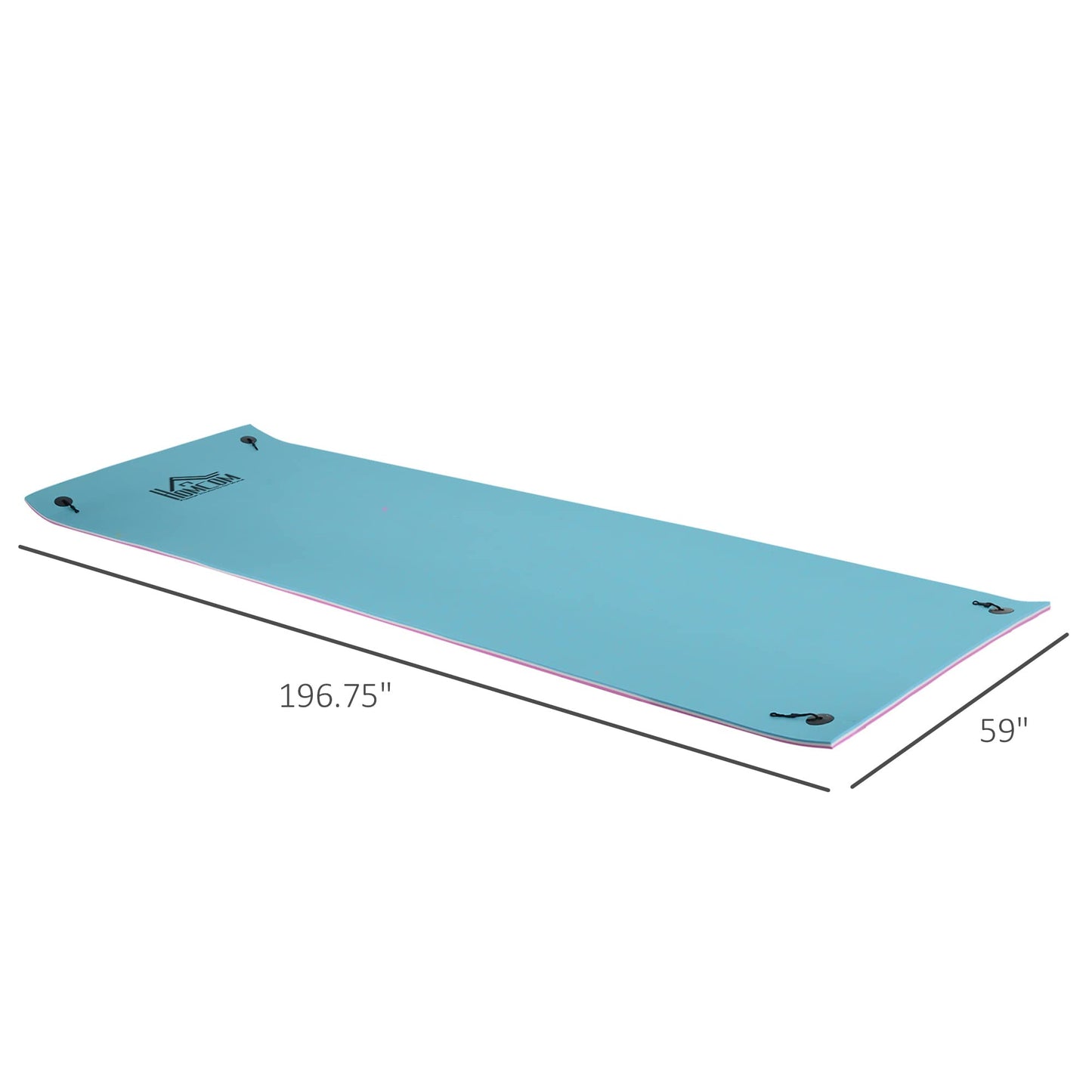 Homcom 17' X 5' Floating Mat, 3-Layer Lily Pad Swimming Pool Floating Water Mat, Thick And Durable Water Activities Mat For Lake, Oceans
