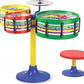 BarodianS Kids Drum Set With Stool, Musical Instrument Toy, Colourful Design With Cymbal And Drumsticks