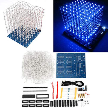 Led Cube, Led Cube Lights, 3D Led Cube Light Cube Kit 8X8X8 Cm Led Light Group Cube Diy Kit Luminous Cube For Kids/Teenager Learning Activities