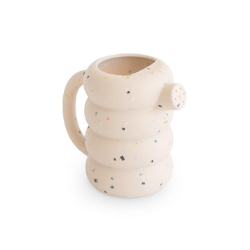 mushie Silicone Watering Can | Bath and Outdoor Play for Toddlers 10 Months+ (Vanilla Confetti)