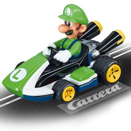 Carrera 64034 Mario Kart - Luigi 1:43 Scale Analog Slot Car Vehicle For Go!!! Electric And Battery Slot Car Racing Track Sets For Unisex,Children