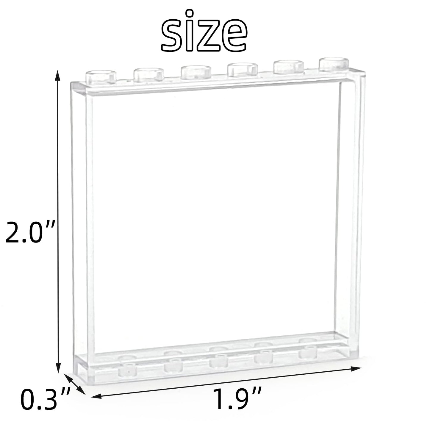 Zhx 30Pcs Clear Transparent Window House Building Brick Toy Classic Flat Plates Pieces And Parts Block Compatible With Major Brands (White)