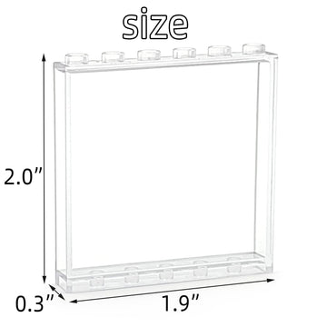Zhx 30Pcs Clear Transparent Window House Building Brick Toy Classic Flat Plates Pieces And Parts Block Compatible With Major Brands (White)