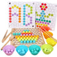 Bestie Toys Bead Holder Wooden Clip Beads Holder ChildrenS Toys For 3 Years Old, Montessori Board, Fine Motor Early Education C