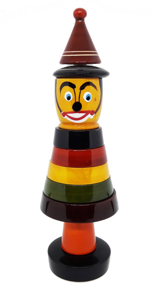 Kingini Wooden Stacking Toy  Clown