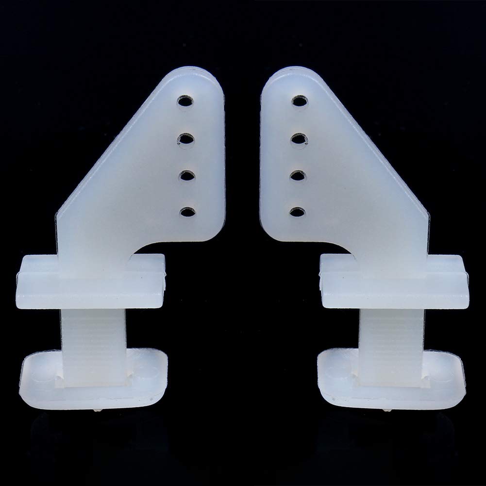 Hobbypark Nylon Micro Control Horns 20X11Mm 4 Holes For Rc Airplane Remote Control Foam Electric Park Flyers Parts (Set Of 10)