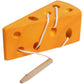 Skrtuan Wooden Lacing Cheese Threading Toy Montessori Airplane Travel Game Toys Wood Block Puzzle Fine Motor Skills Activity Learning Educational Gift For Toddlers Baby Kids 3 4 5 Years Old, 1 Cheese