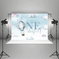 1st Happy Birthday Backdrop for Boy Mr.Onederful Baby Boy Kids One Year Old Party Decorations Banner Supplies Blue Clouds Hot Ai