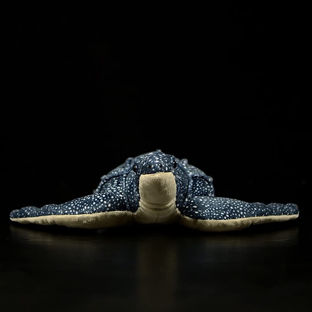 FRANKIEZHOU Realistic Leatherback Turtle Plush Toy - Soft 12” Seaturtle Stuffed Animal - Blue - Perfect Gifts for Kids and Home Decor