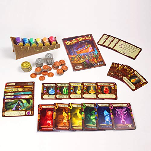 Thinkfun Mystic Market Strategy Card Game For 2-4 Players Ages 10 And Up – An Exciting Fast Paced Game Perfect For Both Families And Gamers, Multi