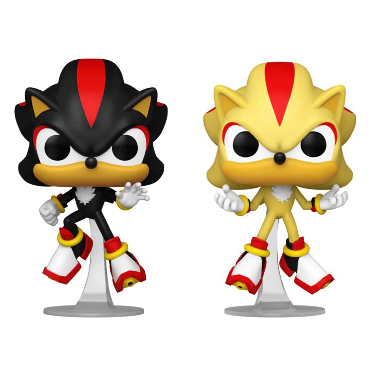 Funko Pop Sonic The Hedgehog Shadow & Super Shadow Glow in The Dark 2 Pack Exclusive - Vinyl Collectible, Model 71326