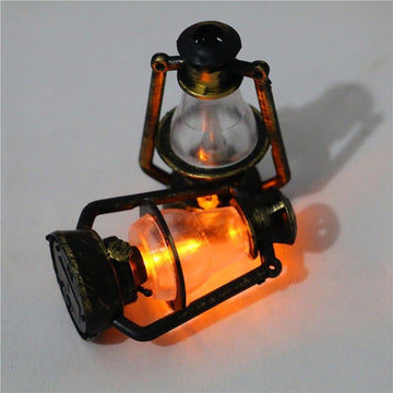 1Pc Miniature Lamps For Dollhouse,Doll House Miniature Retro Oil Lantern Dollhouse Accessories Scene Ornaments Dollhouse Miniatu