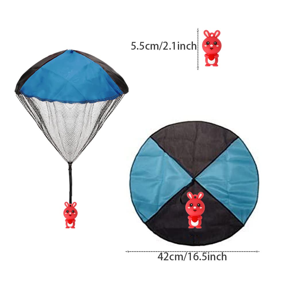 VOMAOK 6 Pack Parachute Toy Outdoor Hand Throw Flying Toys for Kids Boys Girls Easter Basket Stuffers Gifts