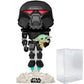 POP Star Wars: The Mandalorian - Dark Trooper Holding Grogu [The Child] Glow-in-The-Dark limited availability Funko Vinyl Figure (Bundled with Compatible Box Protector Case)