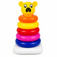 Pyramid Ring Stacking Toy For Babies With Bear Topper | Colorful Rainbow Rings | Educational Learning Toy For Kids 13 Years | I