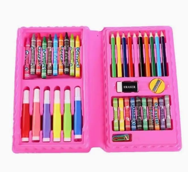 Nuveler Kids Art Set Children Drawing Set 42 Pieces Water Color Pen Crayon Oil Pastel Painting Drawing Tool Art Stationery Set, 