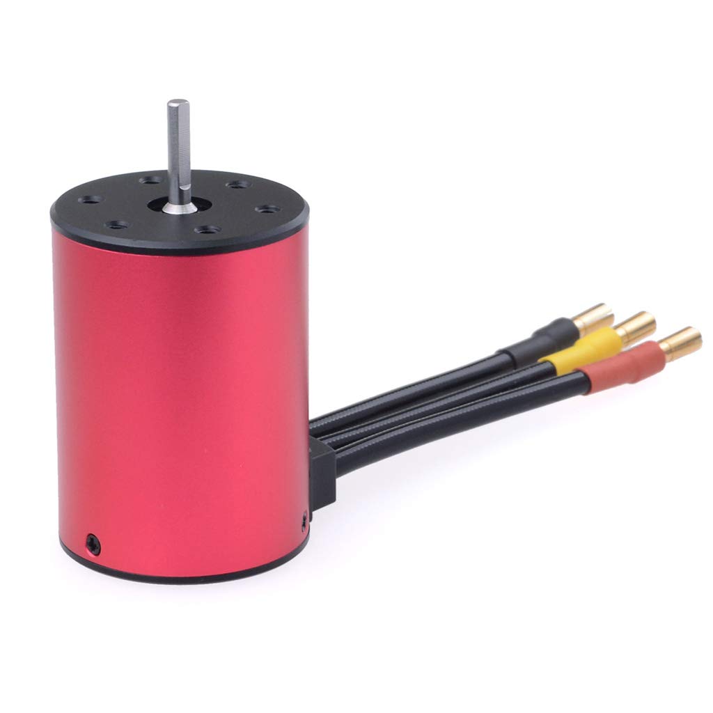 KingVal Replacement 3650 3600KV Waterproof Brushless Motor Shaft 3.175mm Compatible with 1/10 RC Car