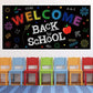 Back to School Banner Decorations - First Day of School Classroom Party Backdrop Supplies