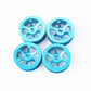 KingVal Replacement 4PCS Metal Wheel Rim Wheel Hub RC Parts Compatible with WLtoys K989 284131 284010 1/28 RC Car (Blue)